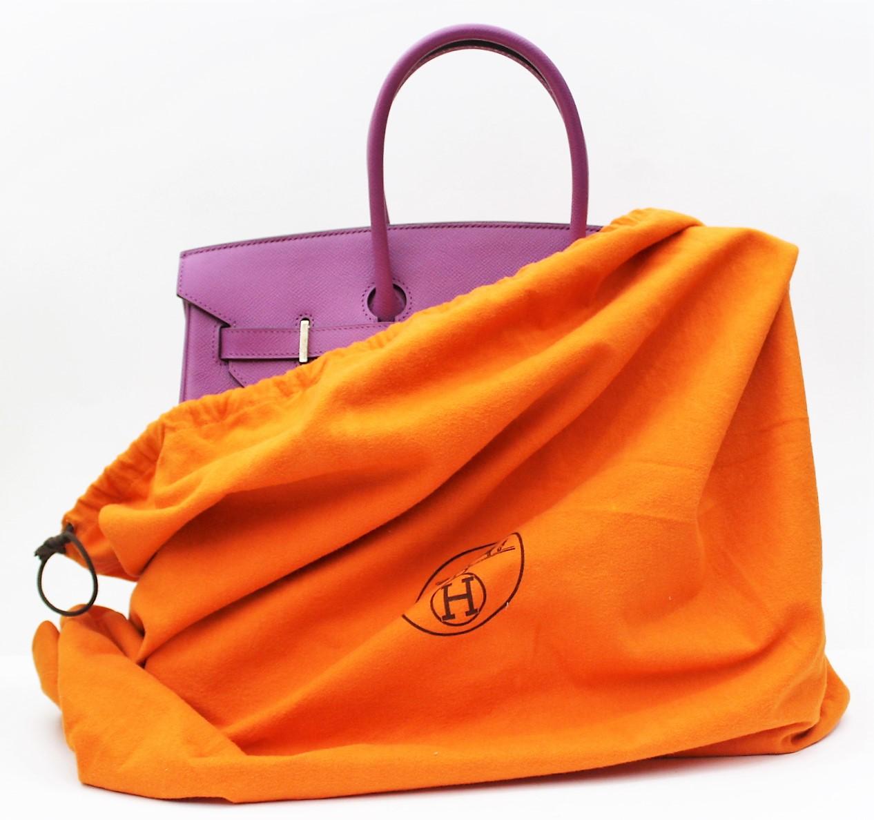 Hermès Birkin 35 Cyclamen Epsom Top Handle Bag 7