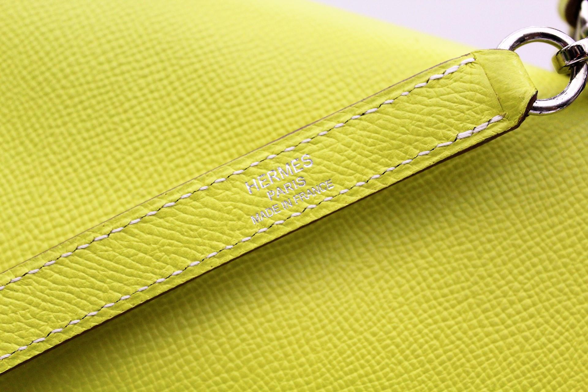 Hermès Kelly 35 Epsom Candy Series Lime color Top Handle Bag 2