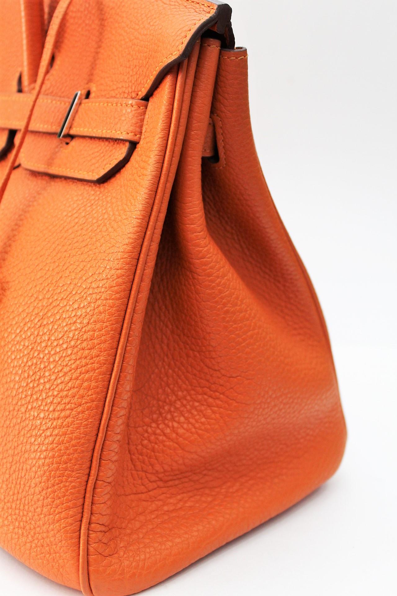 Women's Hermès Birkin 35 Orange Togo Top Handle Bag