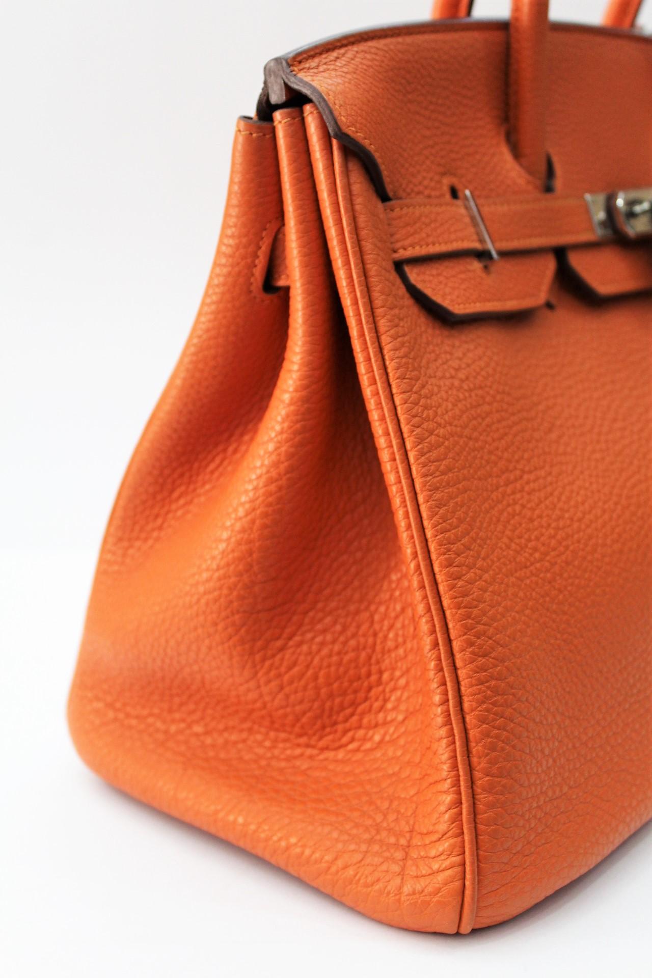 Hermès Birkin 35 Orange Togo Top Handle Bag 1