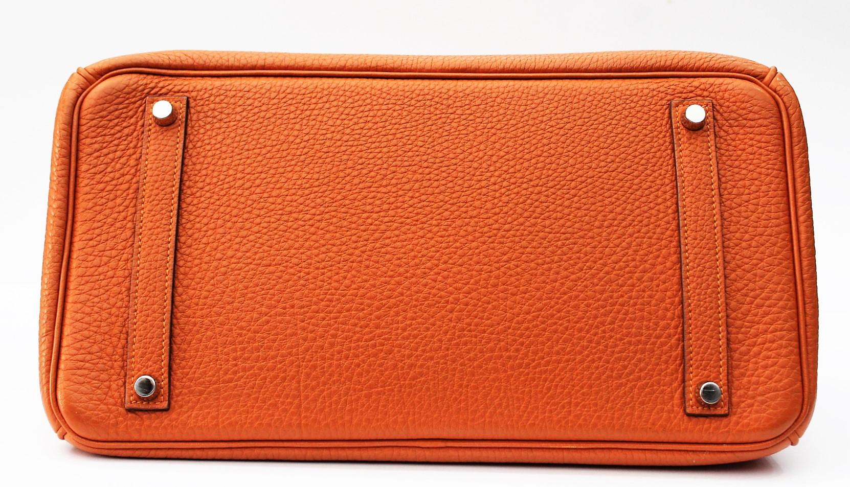 Hermès Birkin 35 Orange Togo Top Handle Bag 2