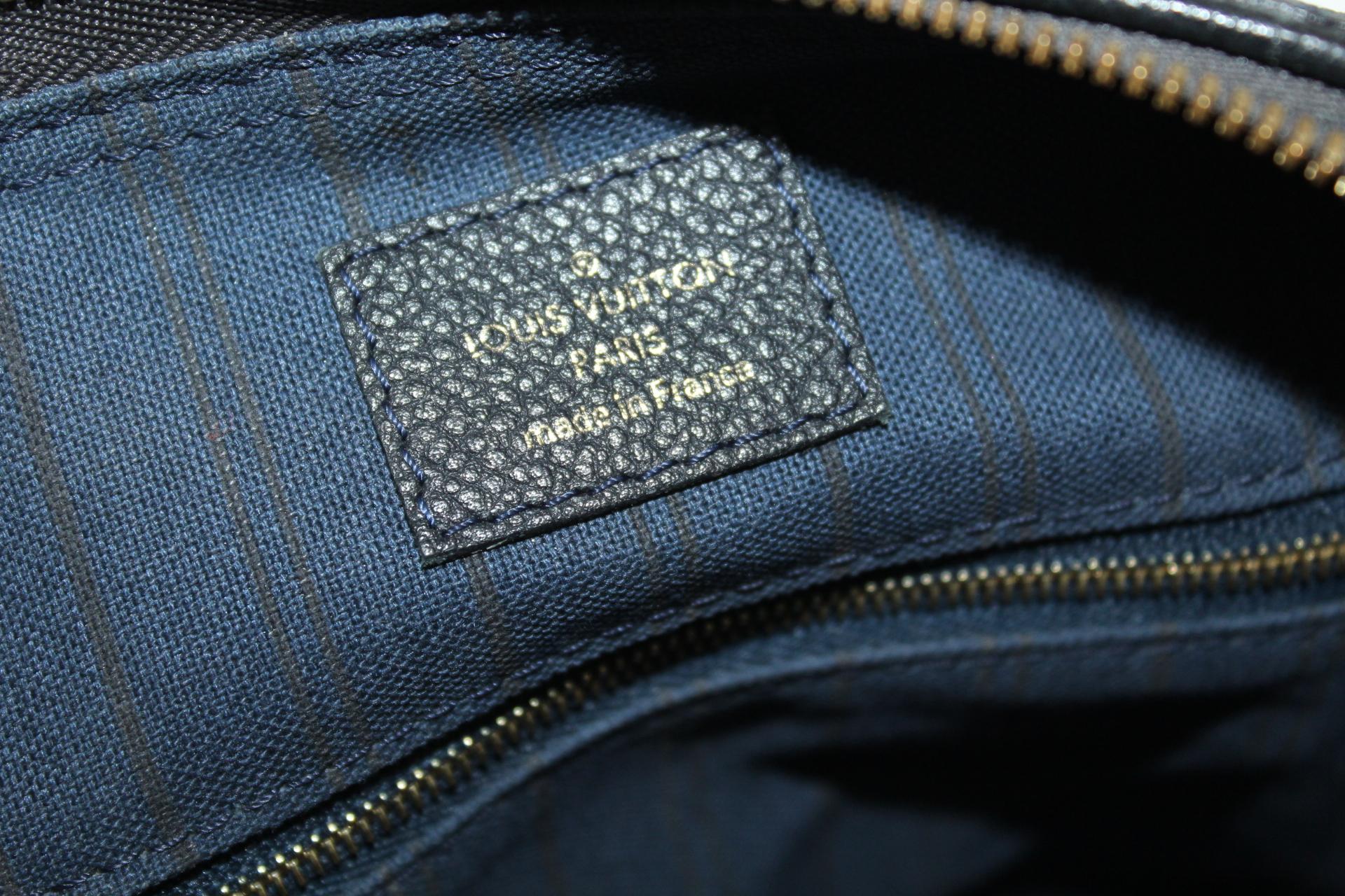 Black 2012s Louis Vuitton Blue Infini Monogram Empreinte Leather Speedy 25 Bag