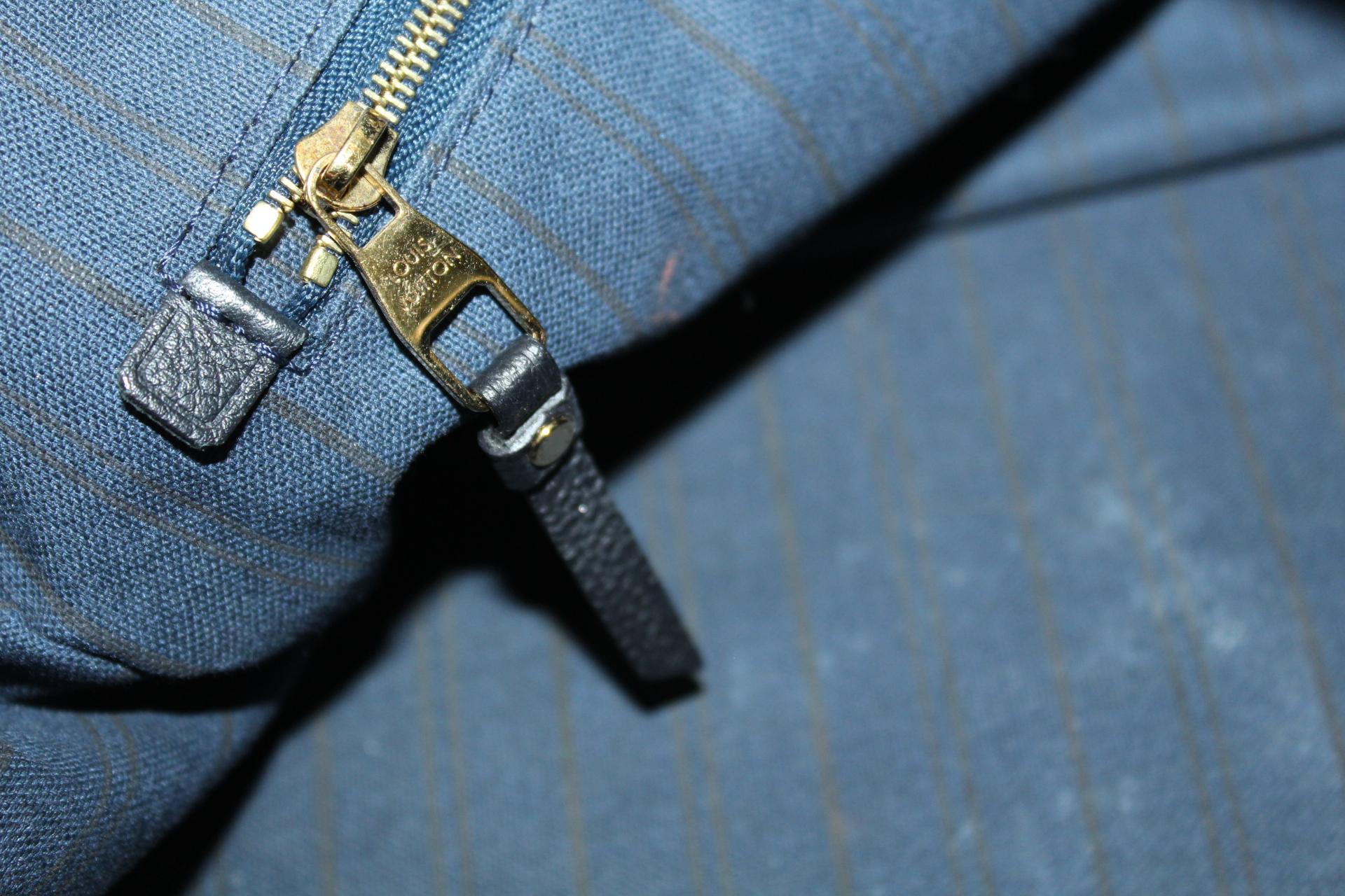 2012s Louis Vuitton Blue Infini Monogram Empreinte Leather Speedy 25 Bag 1