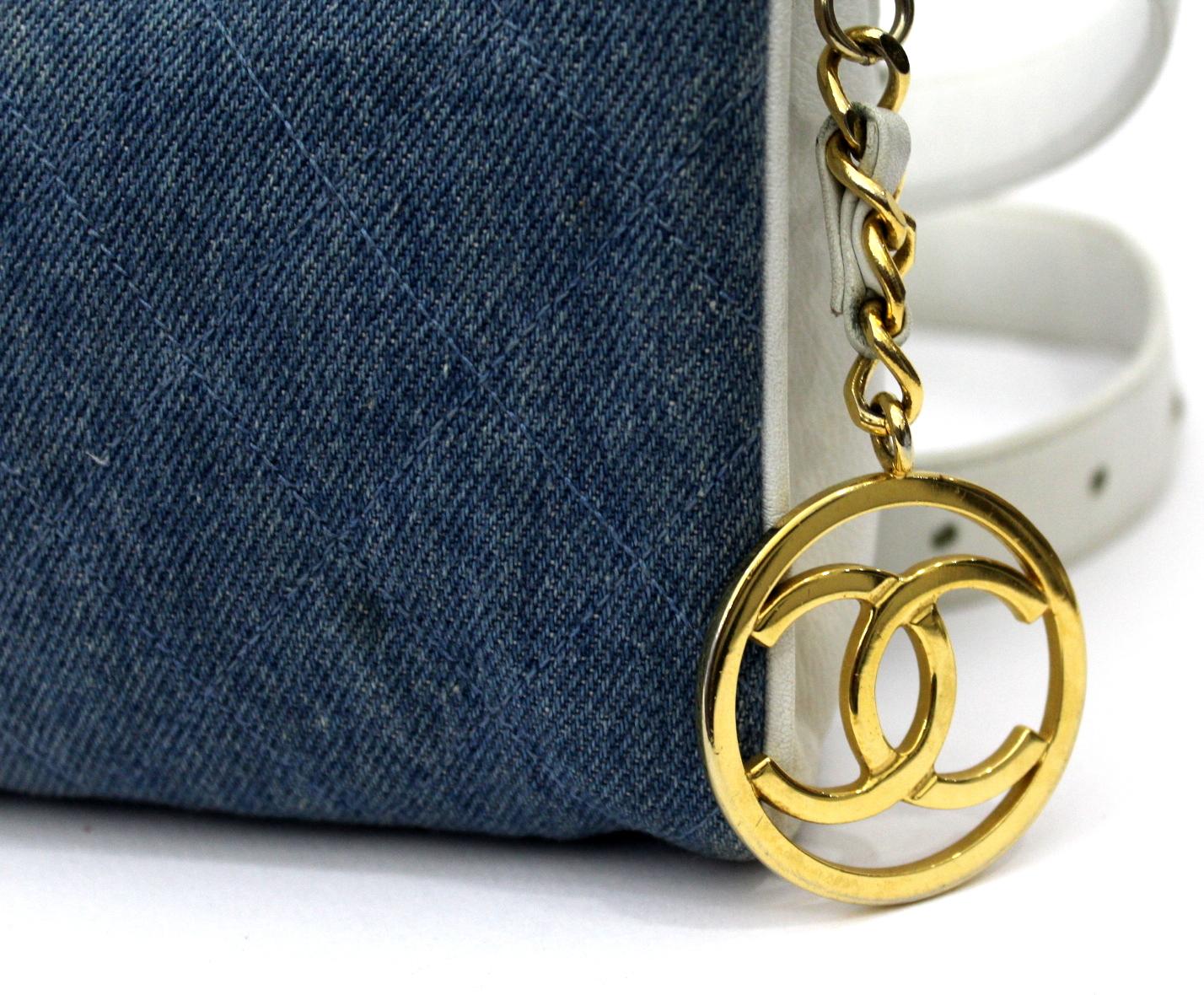 chanel denim belt bag
