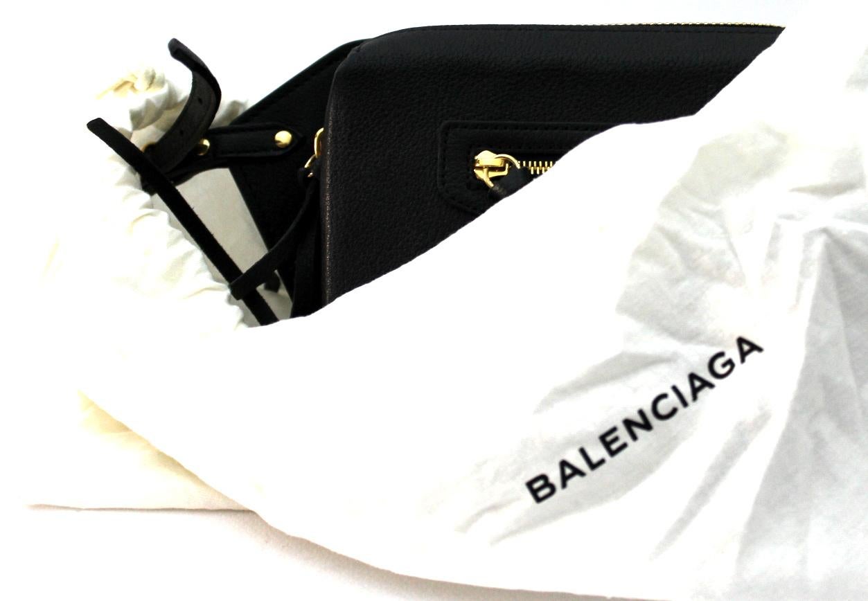 Balenciaga Black Leather Belt Bag  1