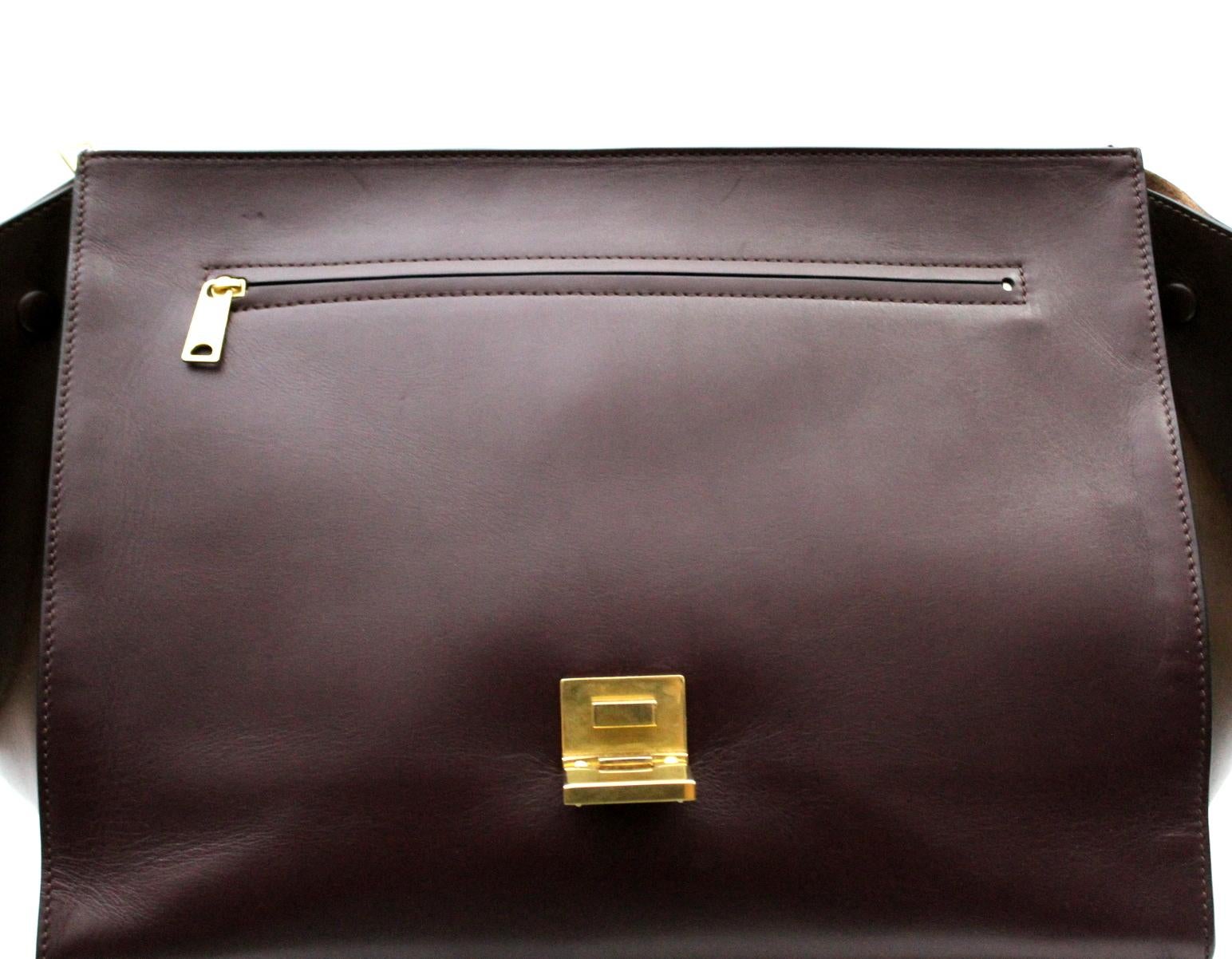 Cèline Tri-color Leather Trapeze Bag 1