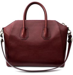 Givenchy Bordeaux Lambskin Leather Antigona Bag