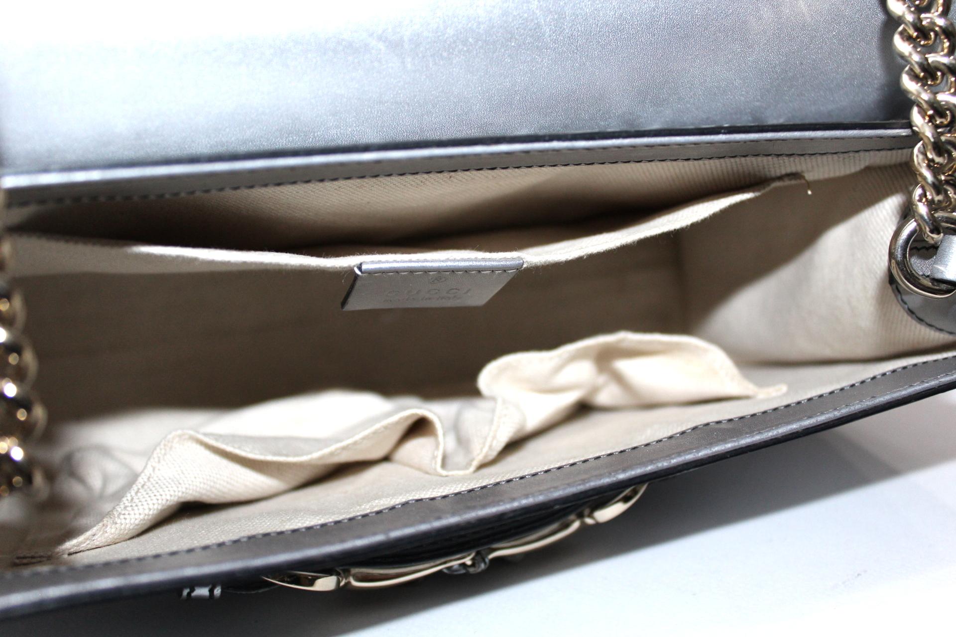 Gucci Metallic Guccissima Leather Emily Chain Shoulder Bag 3