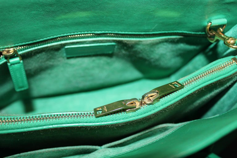 Yves Saint Laurent Green-Mint Leather Sac De Jour Bag at 1stDibs