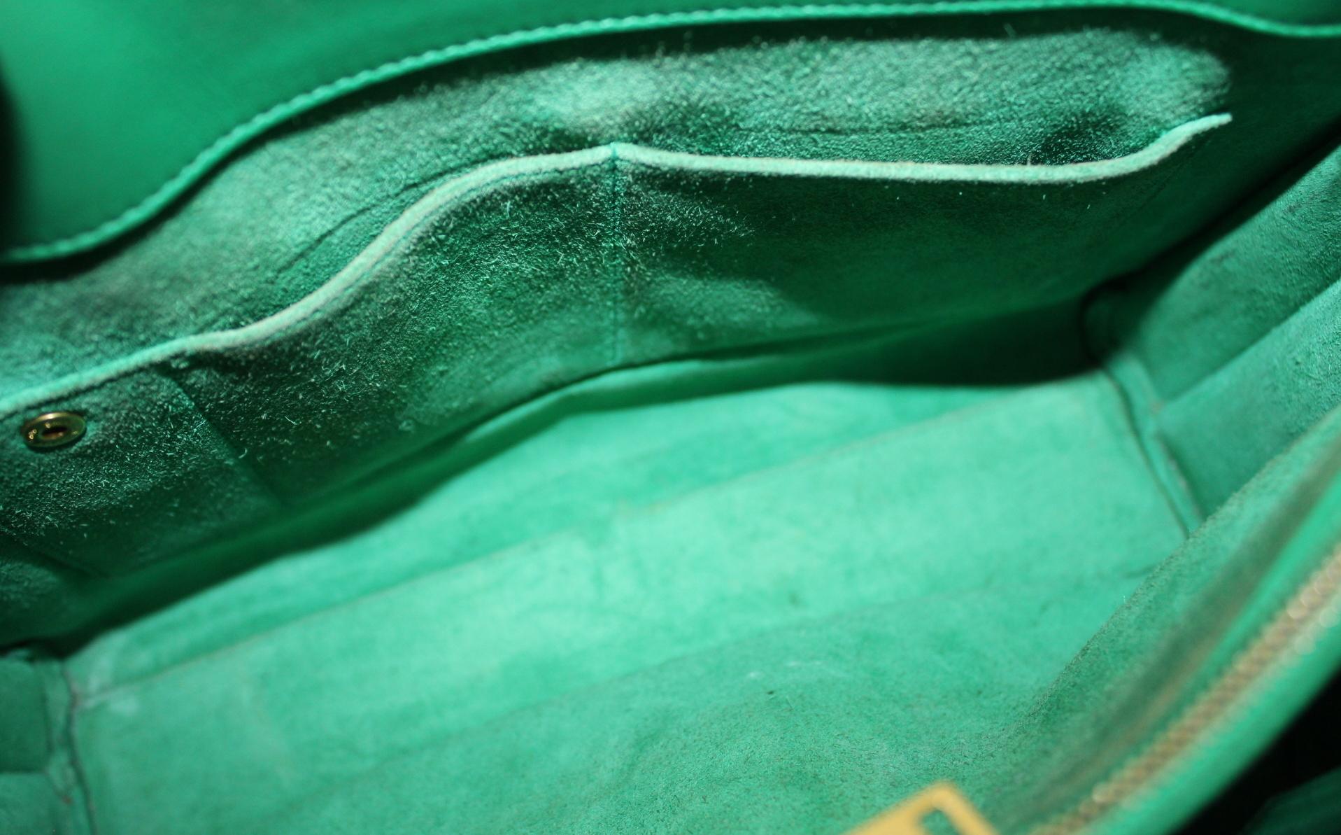 Yves Saint Laurent Green-Mint Leather Sac De Jour Bag 1