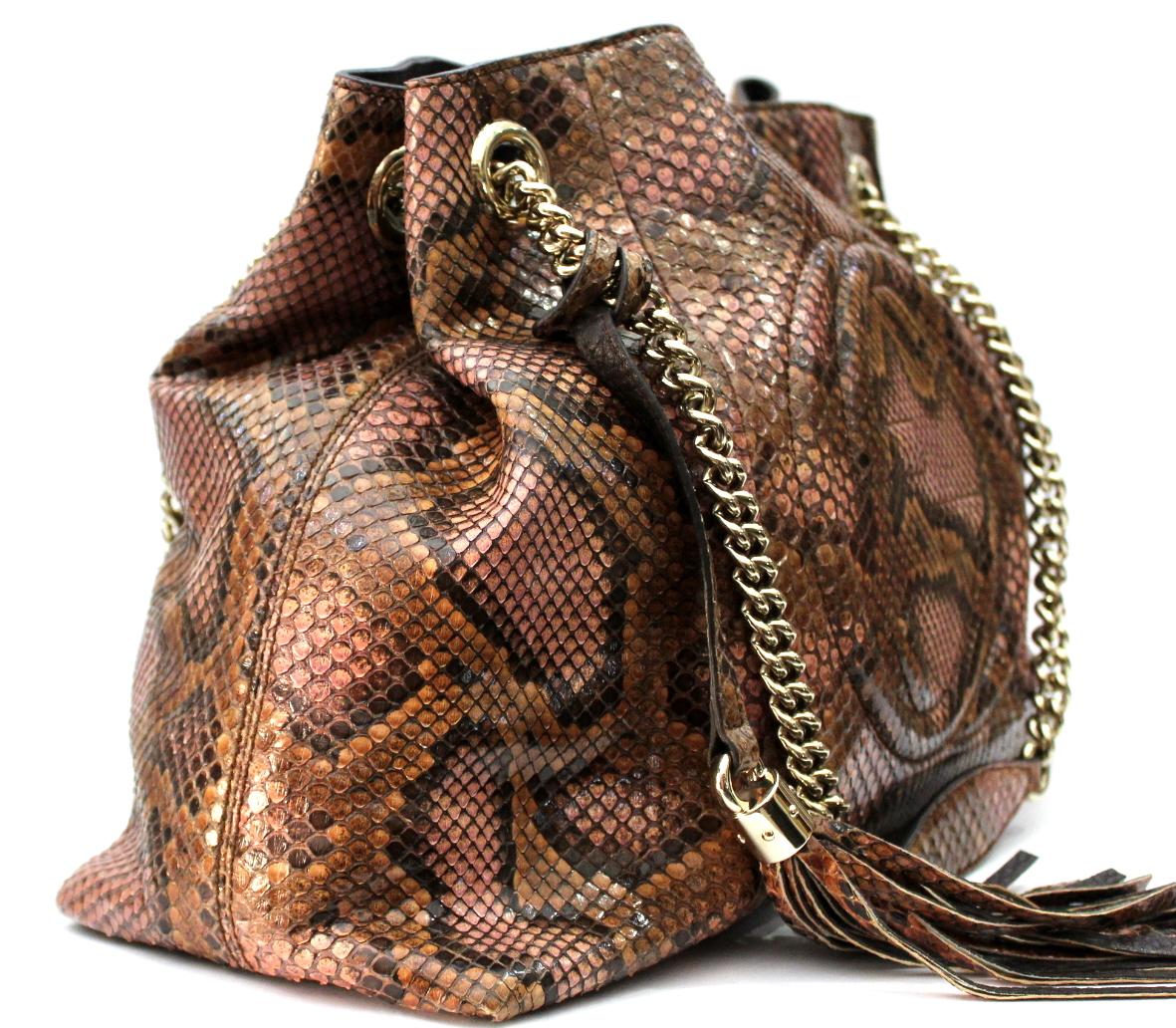 Brown Gucci Leather Soho Bag