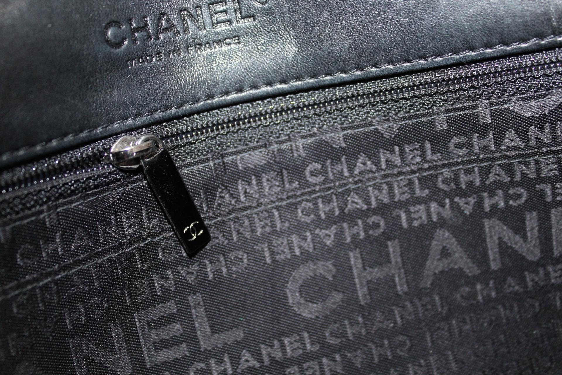 Chanel Black Leather Multiple Chain Bg  4