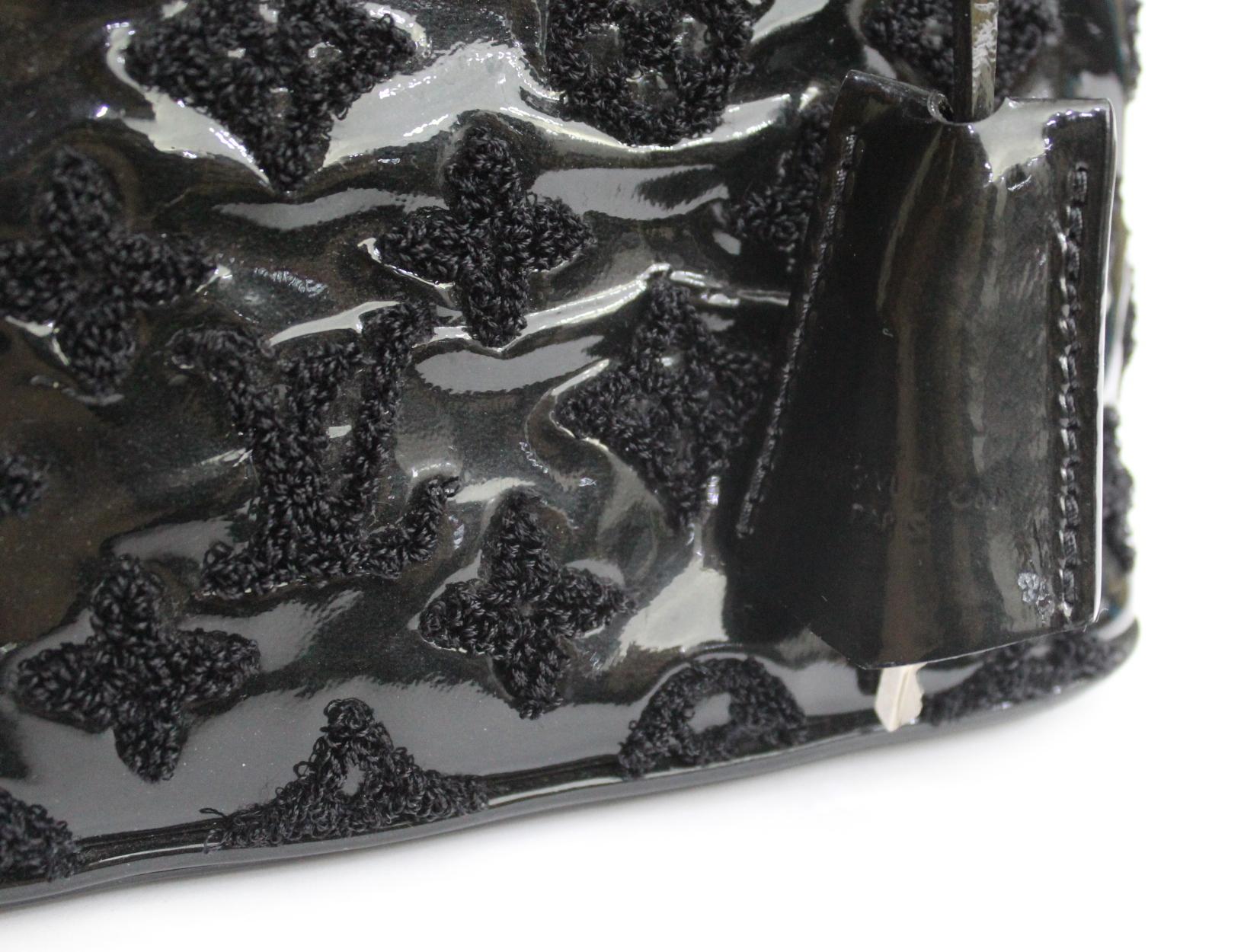 Women's 2012 Louis Vuitton Black Patent Leather Lockit Limeted Edition Bag