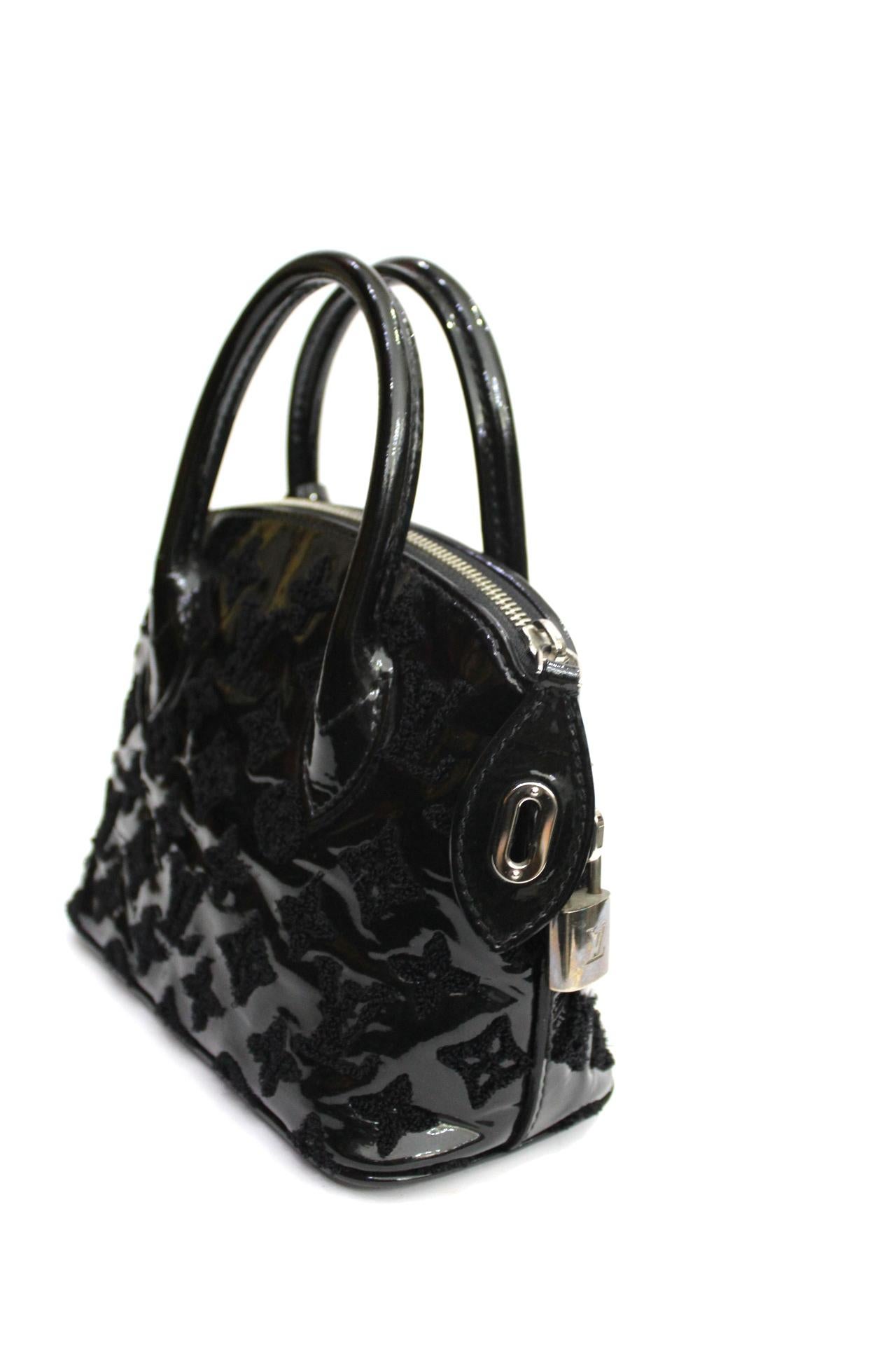 2012 Louis Vuitton Black Patent Leather Lockit Limeted Edition Bag 1