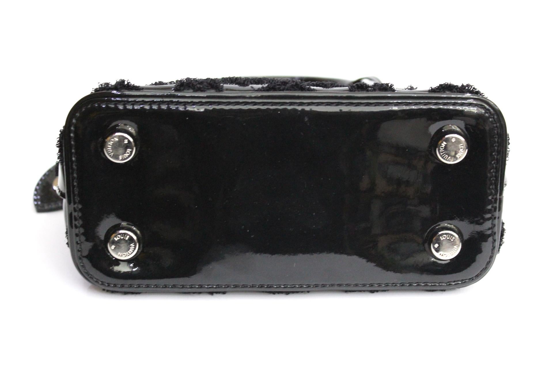 2012 Louis Vuitton Black Patent Leather Lockit Limeted Edition Bag 3