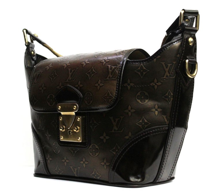 Louis Vuitton Sergeant Handbag Limited Edition Monogram Embossed Leather PM  at 1stDibs