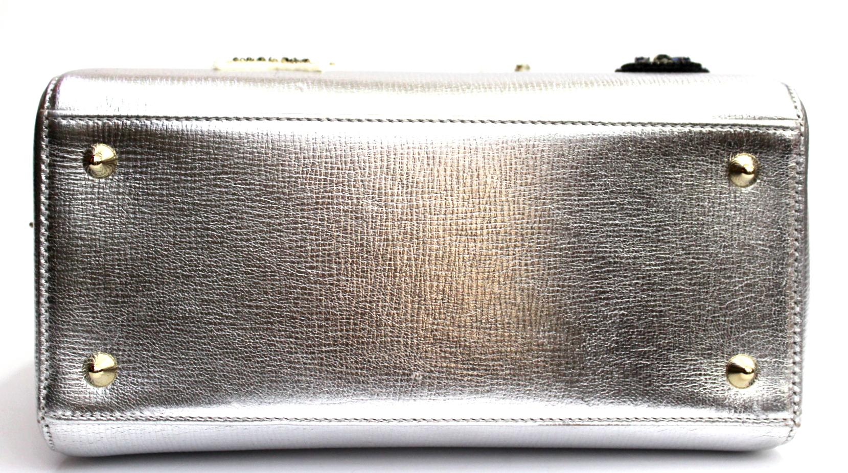 Christian Dior Lady Dior Handbag Patch Embellished Leather Medium 2