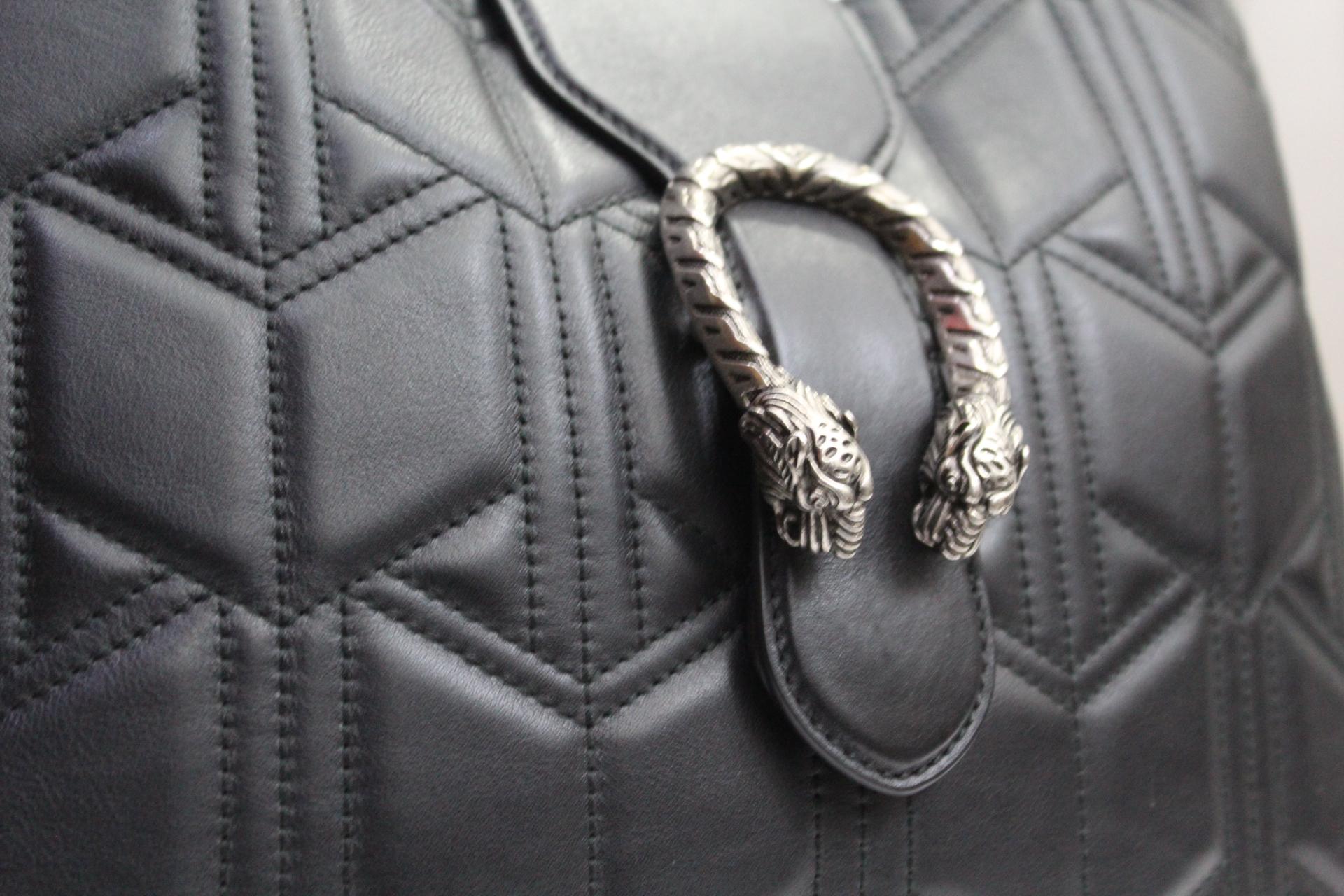 2017 Gucci Black Leather Dionysus Bag 1