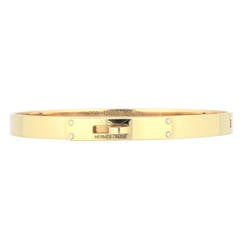 Hermes Diamond Gold Kelly Bracelet with Box