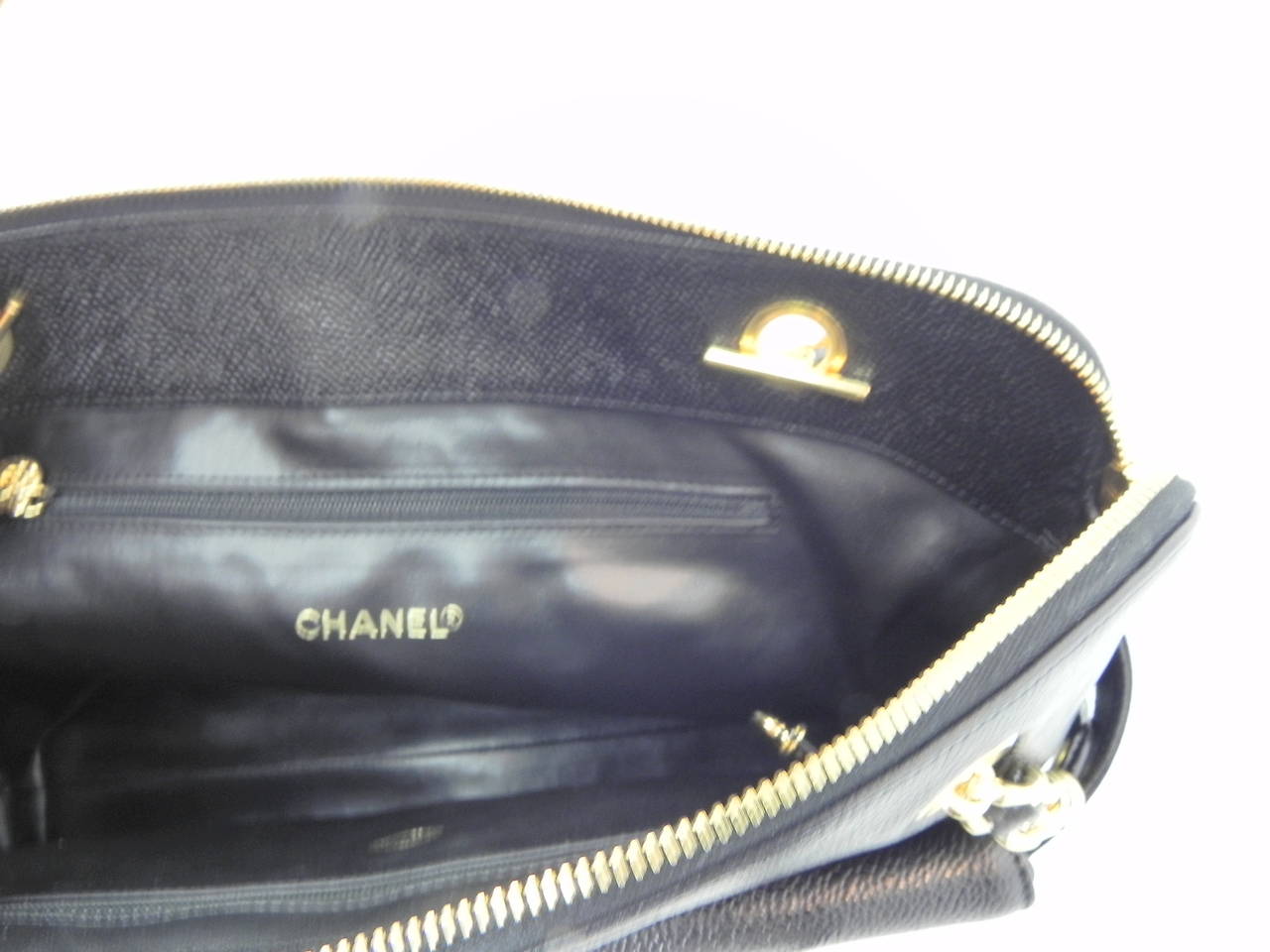 Chanel Black Caviar Shoulder Bag Vintage , 1996 3