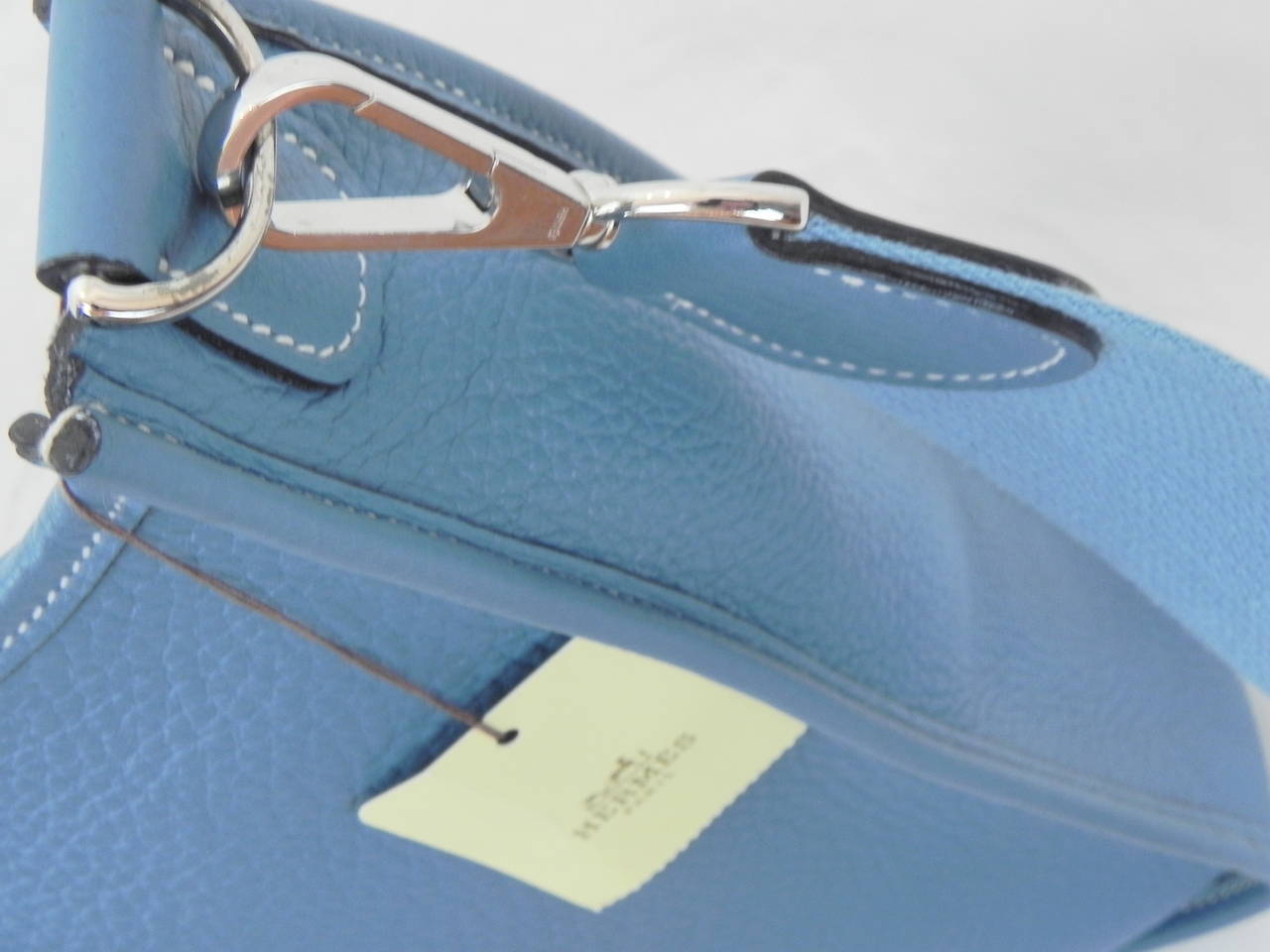 Hermes Evelyn II Bag Blue Jean Taurillion Clemence Bag , circa 2005 , New !!! 1