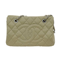 Chanel Cabiaskin Beige with Chain .Silver Hardware .Circa :2012