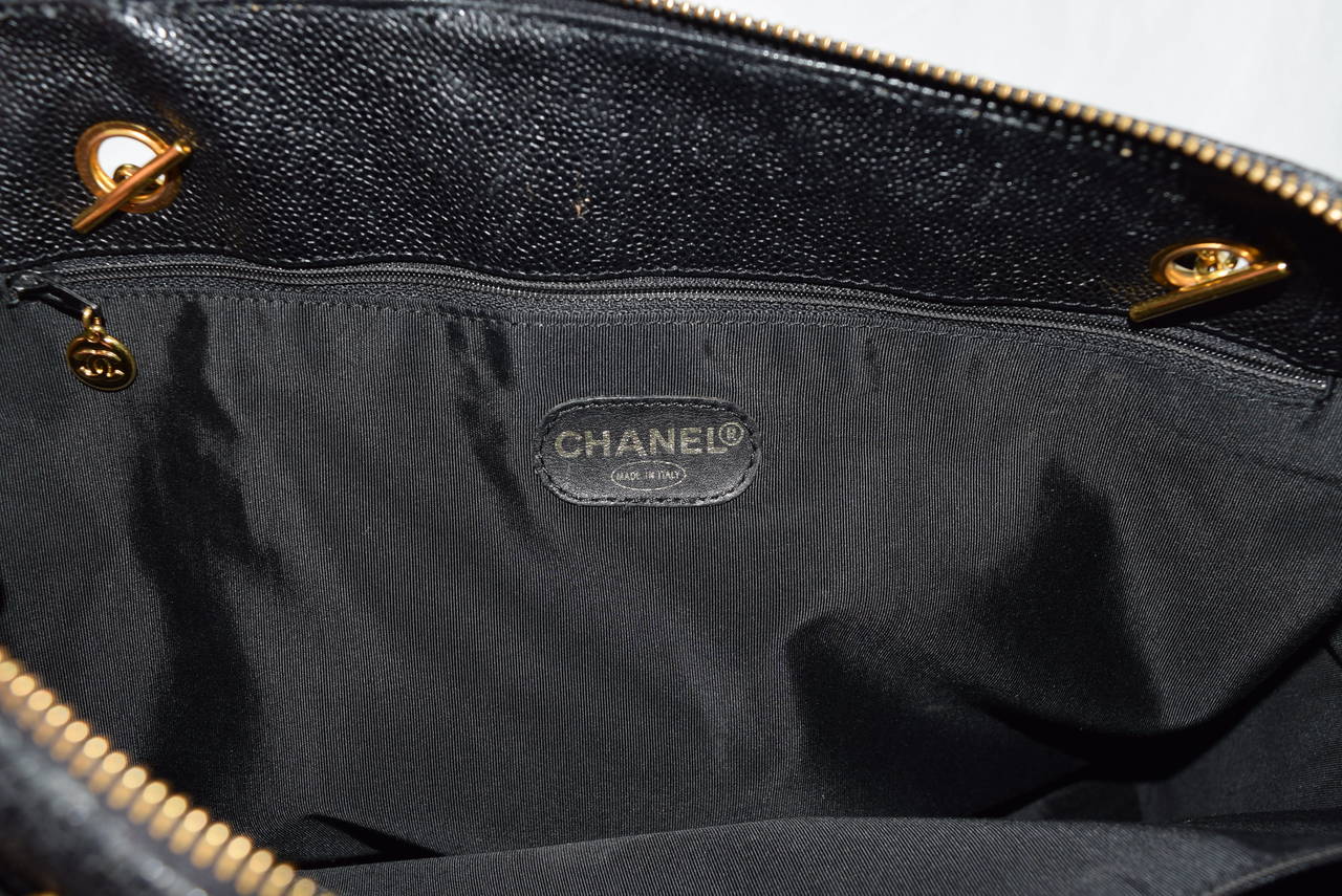 Chanel Boston Bag Black Caviar Shoulder Bag :Circa :1999 3