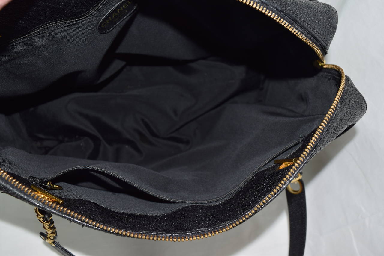 Chanel Boston Bag Black Caviar Shoulder Bag :Circa :1999 5