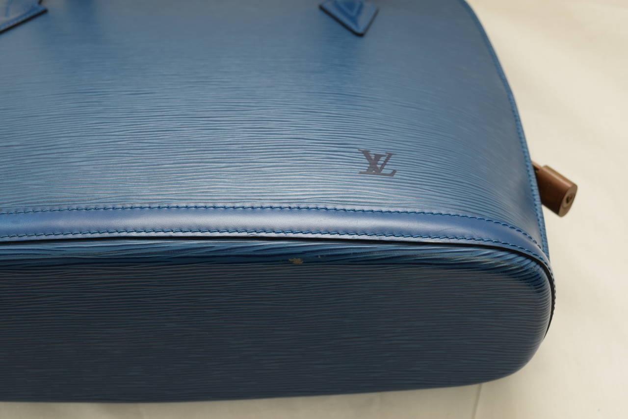 Women's Louis Vuitton Epi Blue Lussac Bag .Circa :1995 :Discontinued Model