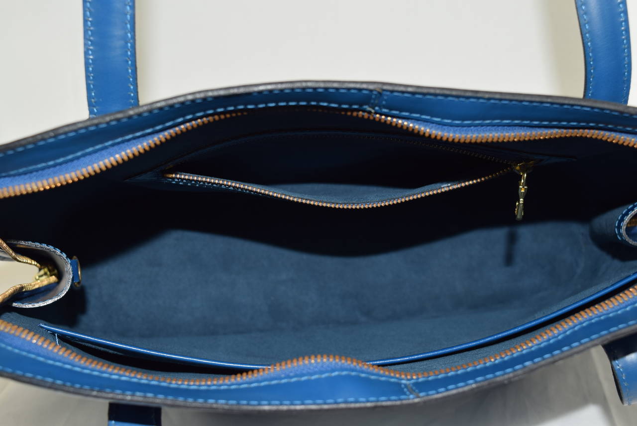Louis Vuitton Epi Blue Lussac Bag .Circa :1995 :Discontinued Model 3