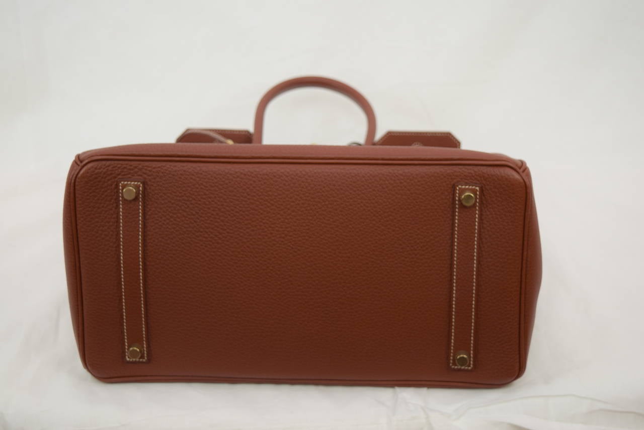Hermes Birkin 35 cm Brown Taurillion Clemence Bag :Circa 2001 1