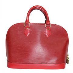 Vintage Louis Vuitton Epi Red Alma Bag:Circa :1999