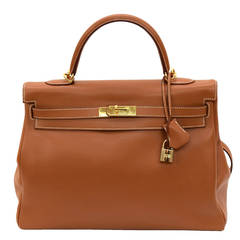 Hermes Kelly Gold Veau Swift .35 cm .Circa :2001 .J Square year