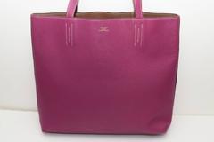 HERMÈS Double Sens Reversible Pink / Brown Tote Bag & Scarf