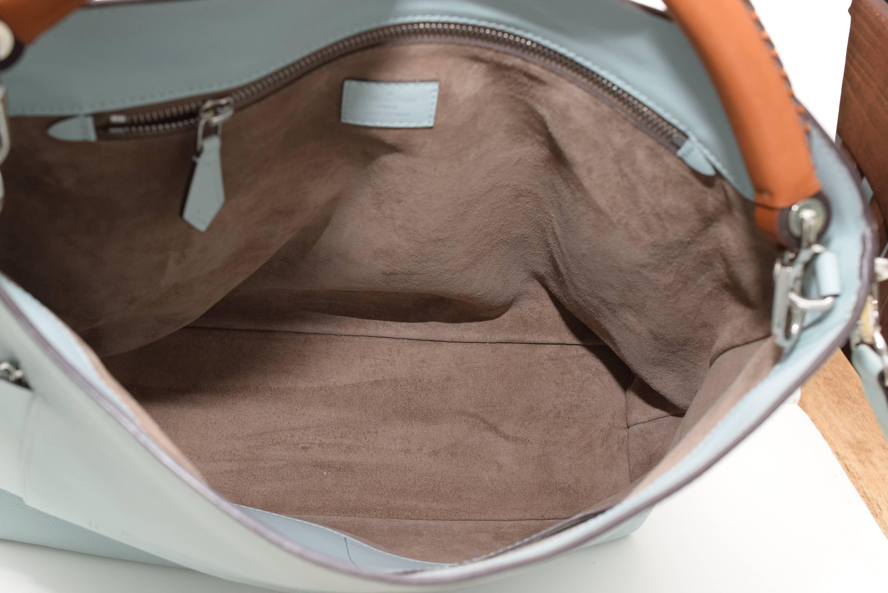 Louis Vuitton Veau Soie Parnassea Bagatelle Hobo Azur aus Kalbsleder 3