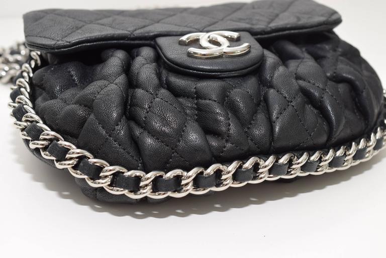 CHANEL Washed Lambskin Quilted small Chain Around Messenger Bag at 1stDibs