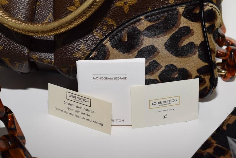 RARE Limited Edition Louis Vuitton Monogram and Leopard Pony Hair Adele Bag  at 1stDibs