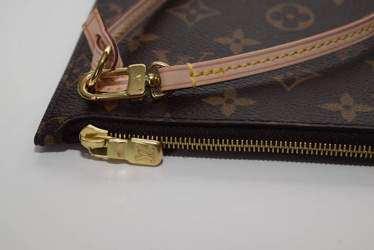 Louis Vuitton Black Pink Monogram Fall for You Neverfull Pochette mm or 62lz718s