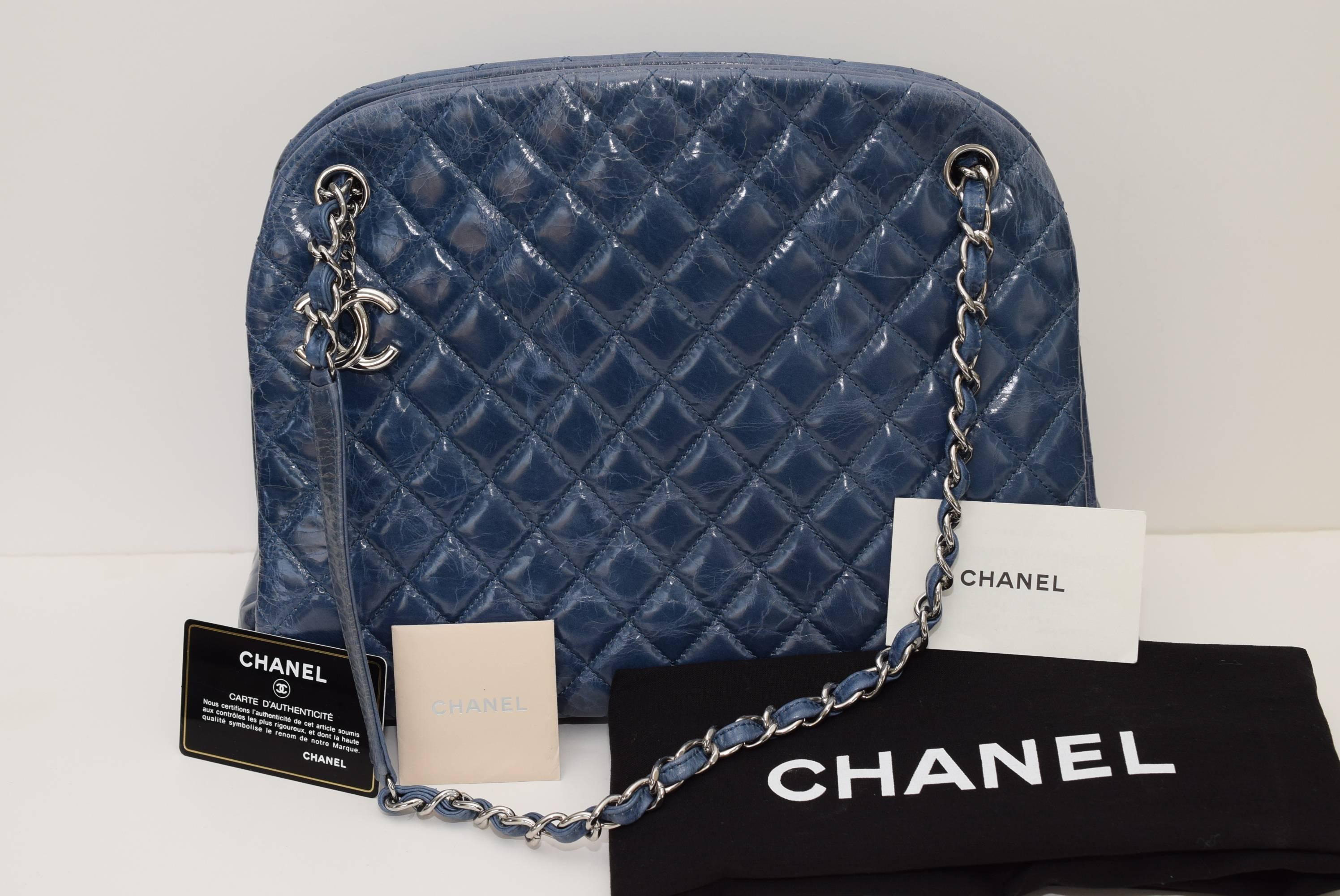 Women's This is an authentic CHANEL Caviar Quilted Large Just Mademoiselle Bowling Bag i
