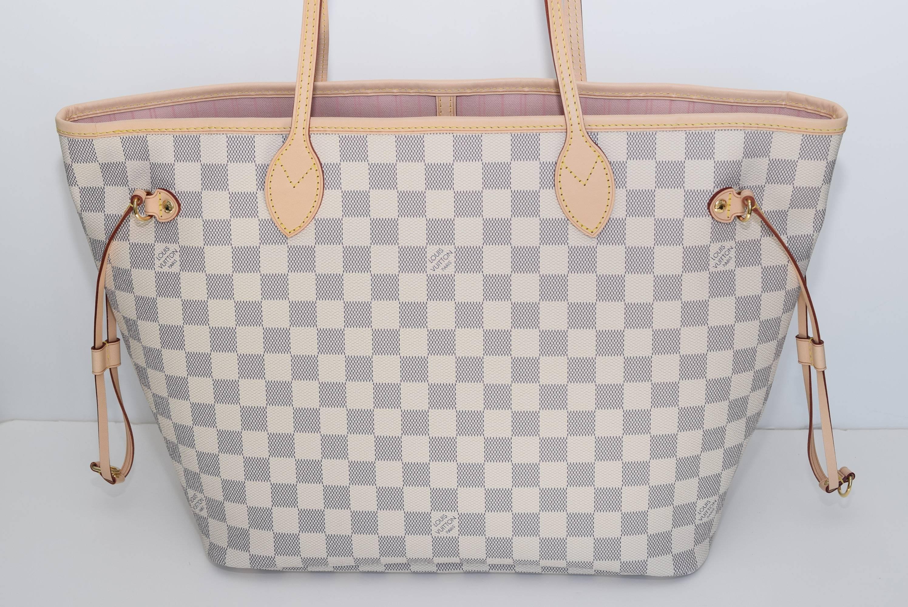 Women's or Men's LOUIS VUITTON New! Neverfull Monogram Beige Tote Shoulder Bag