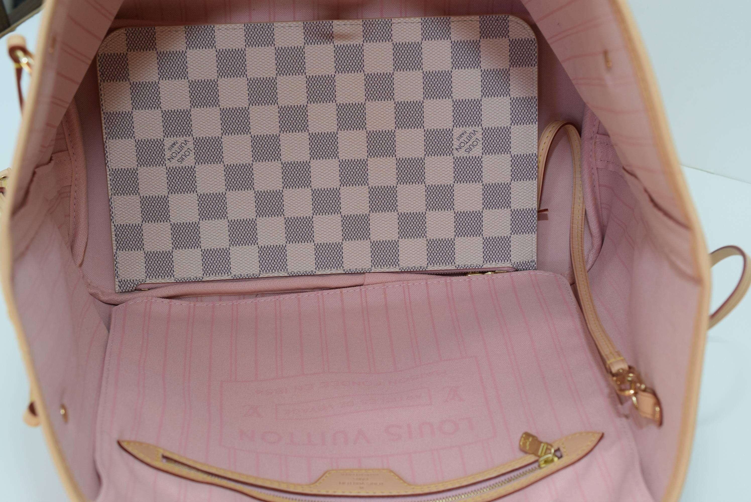 Women's or Men's LOUIS VUITTON Brand New 2016! Neverfull Mm In With Pink Ballerine Shoulder Bag