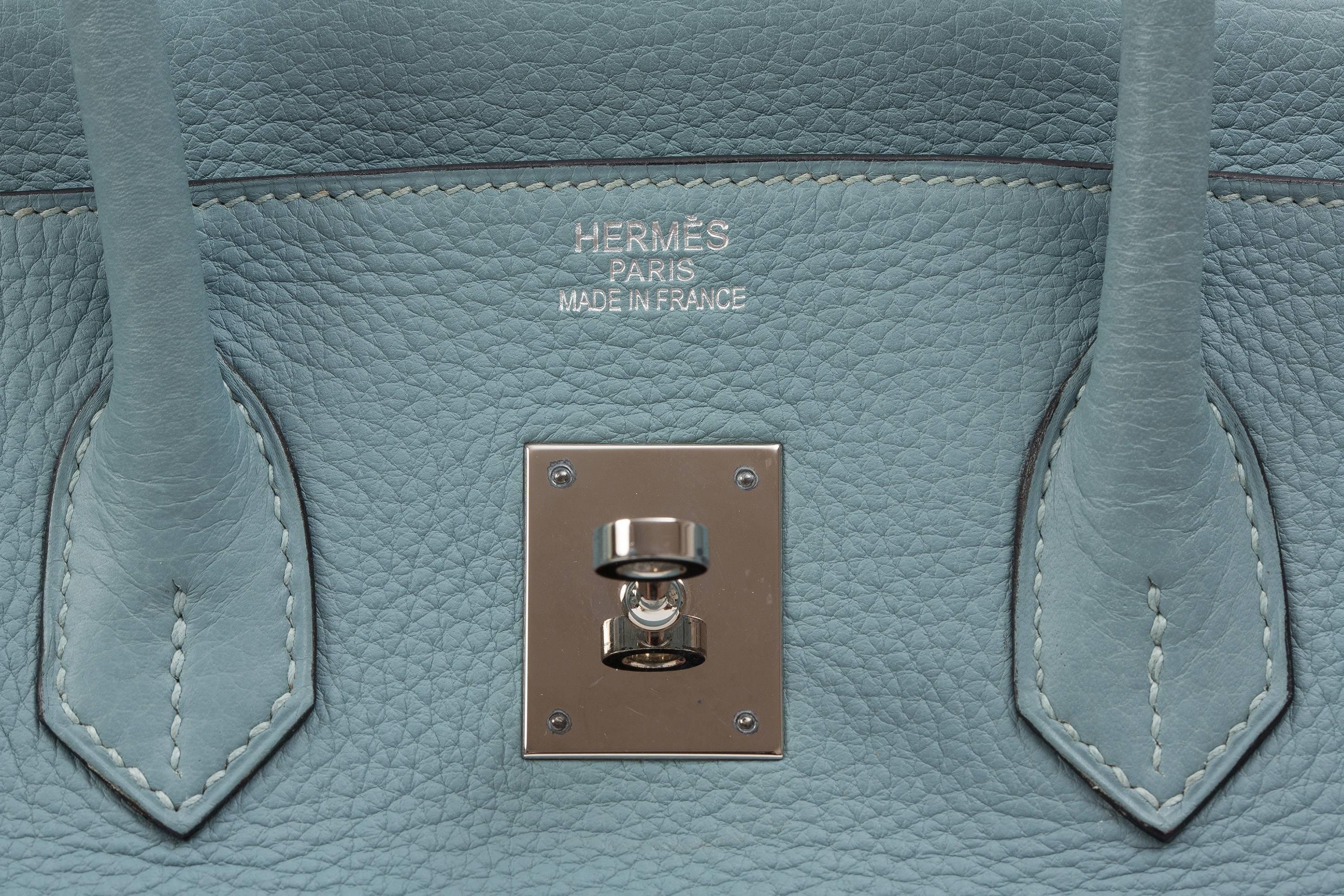 Women's Hermes Birkin in Ciel Blue 35cm For Sale