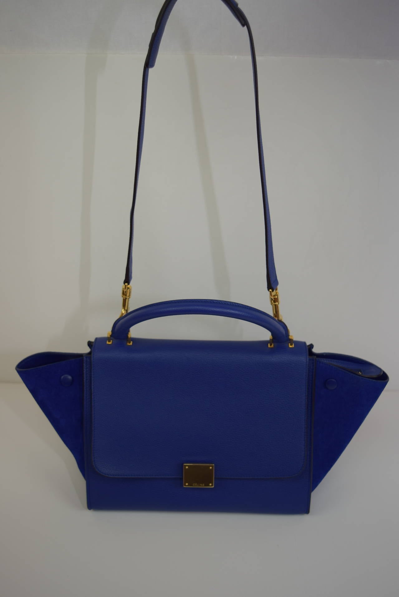 celine trapeze in leather and suede  