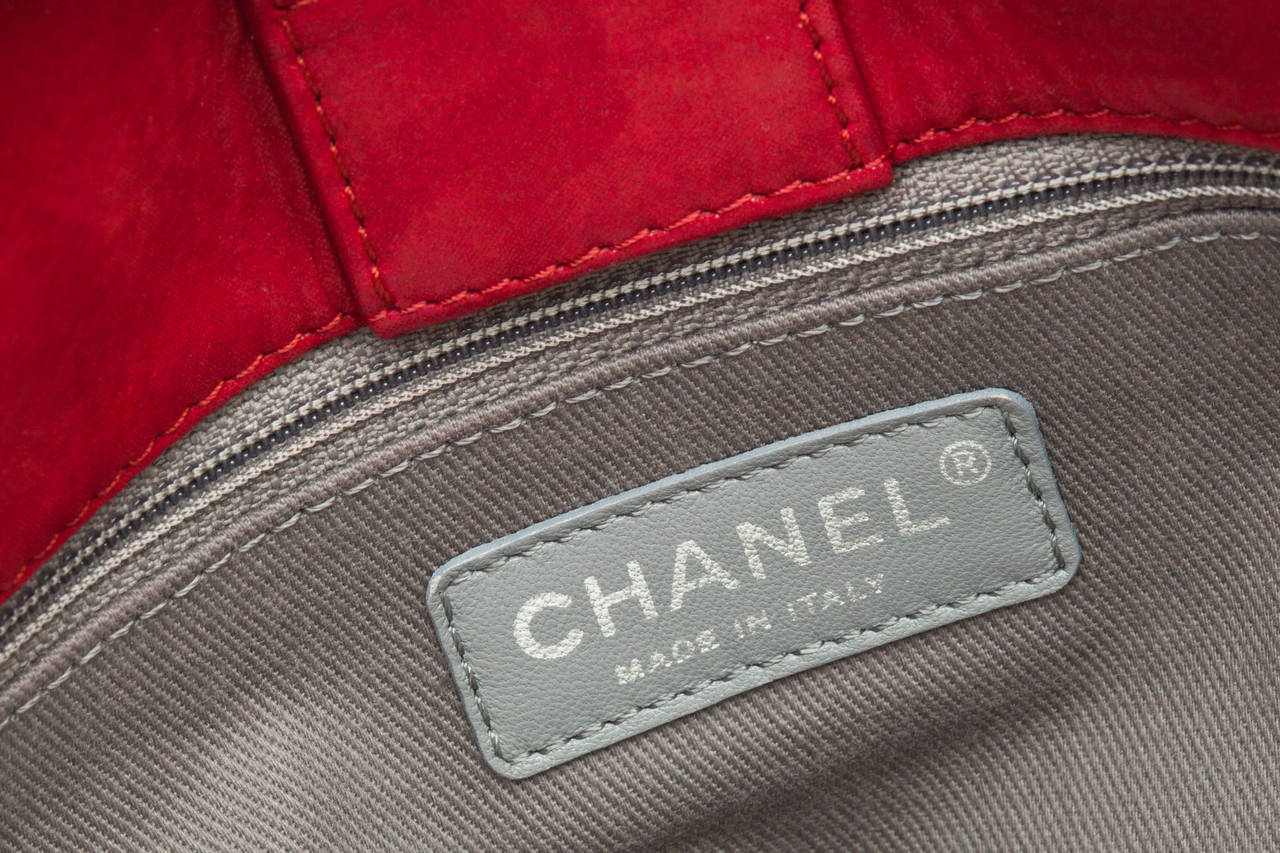 Women's Chanel Red Shoulder Bag with Palladium Hardware ..