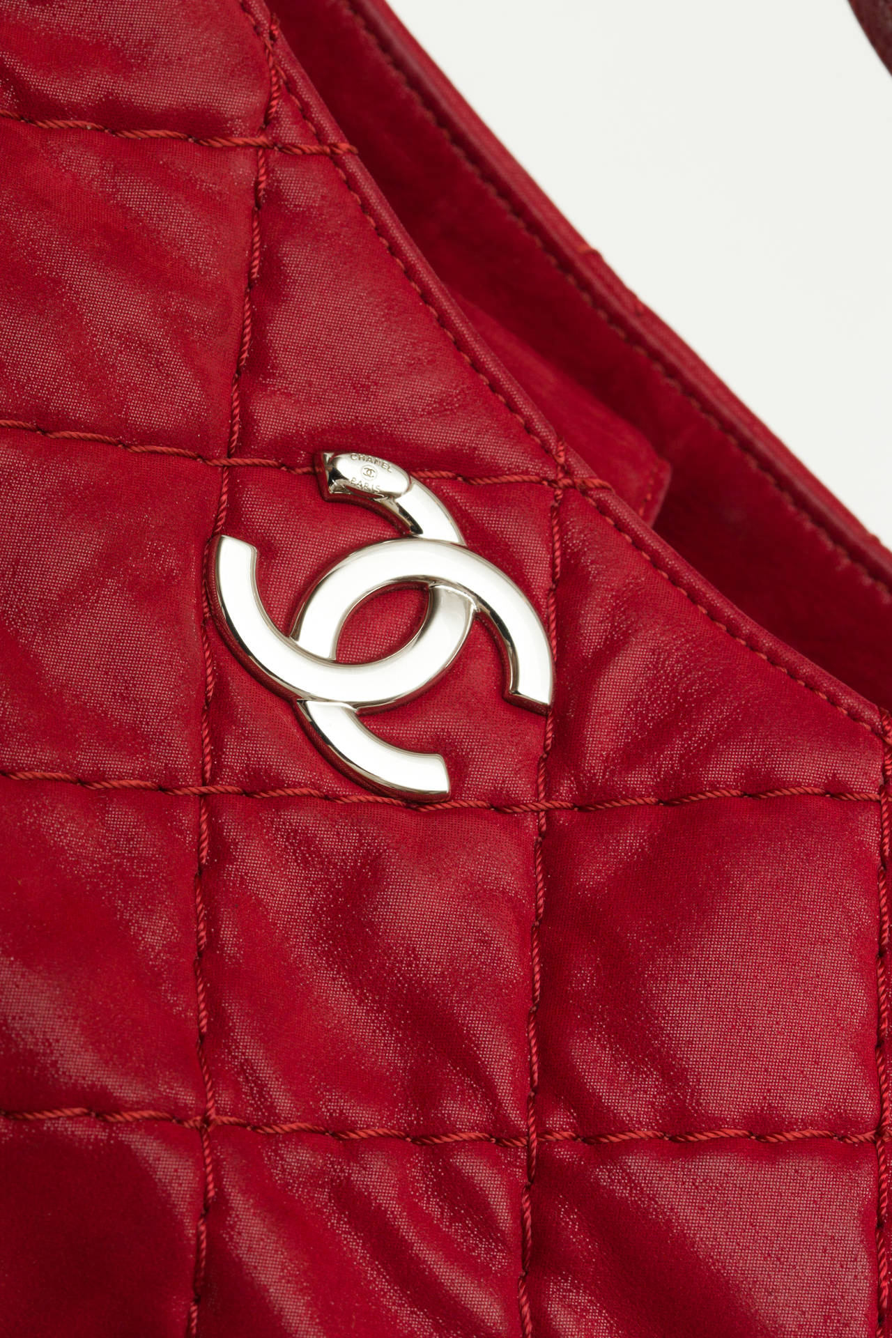 Chanel Red Shoulder Bag with Palladium Hardware .. 1