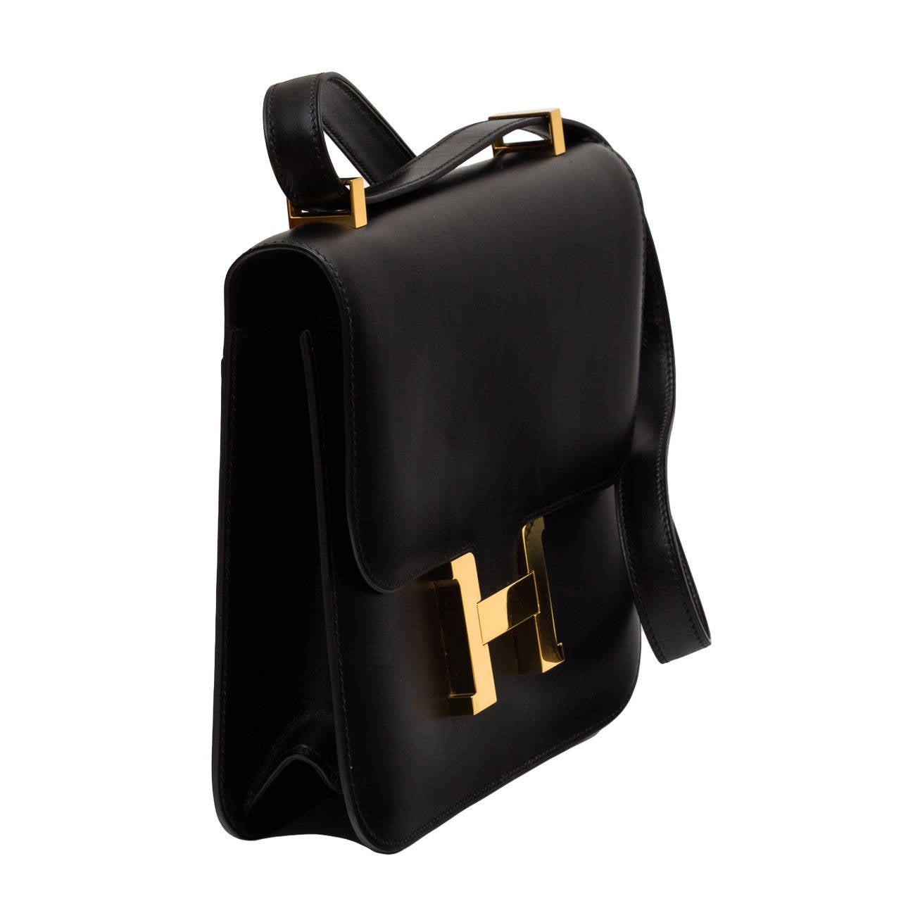 Hermes Black Calf Leather Constance Bag