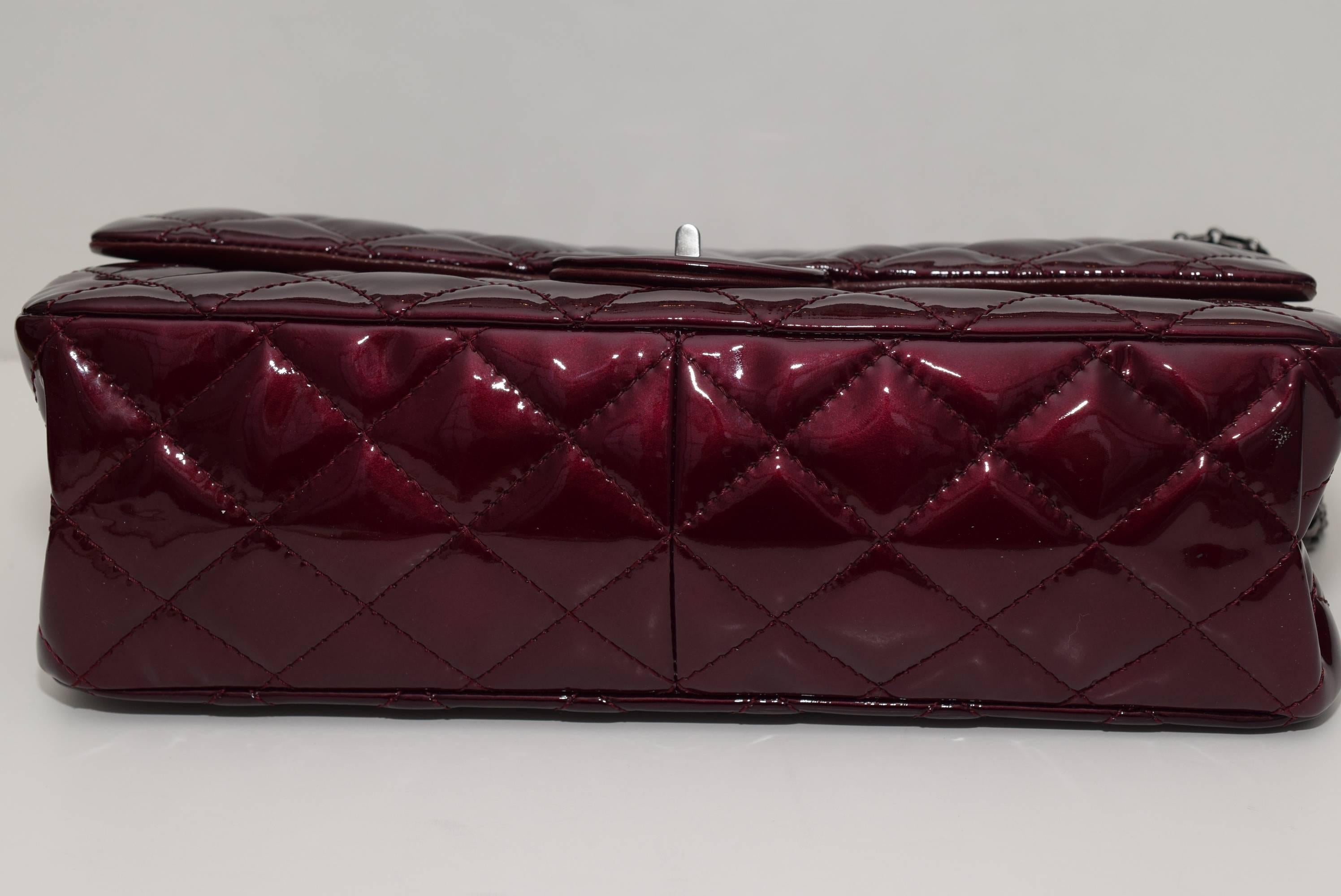 Like New Chanel Light Burgundy patent 2.55 Reissue double Flap 227 Shoulder Bag 3