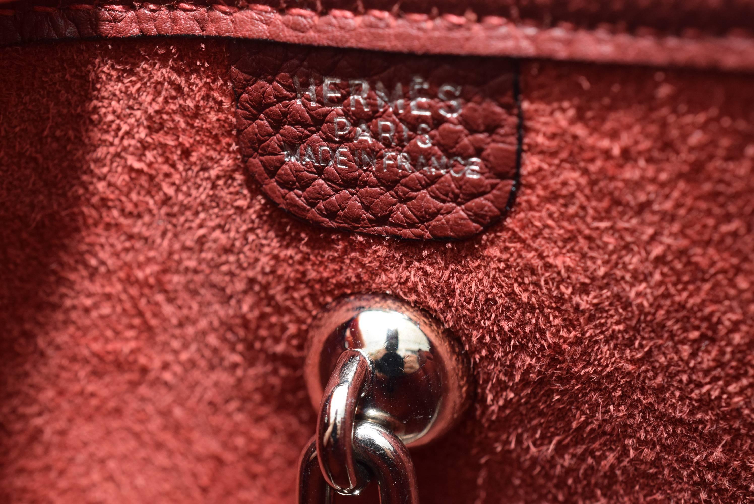 Hermes Vespa PM in Wine Red Color Shoulder Bag In Excellent Condition In New York, NY