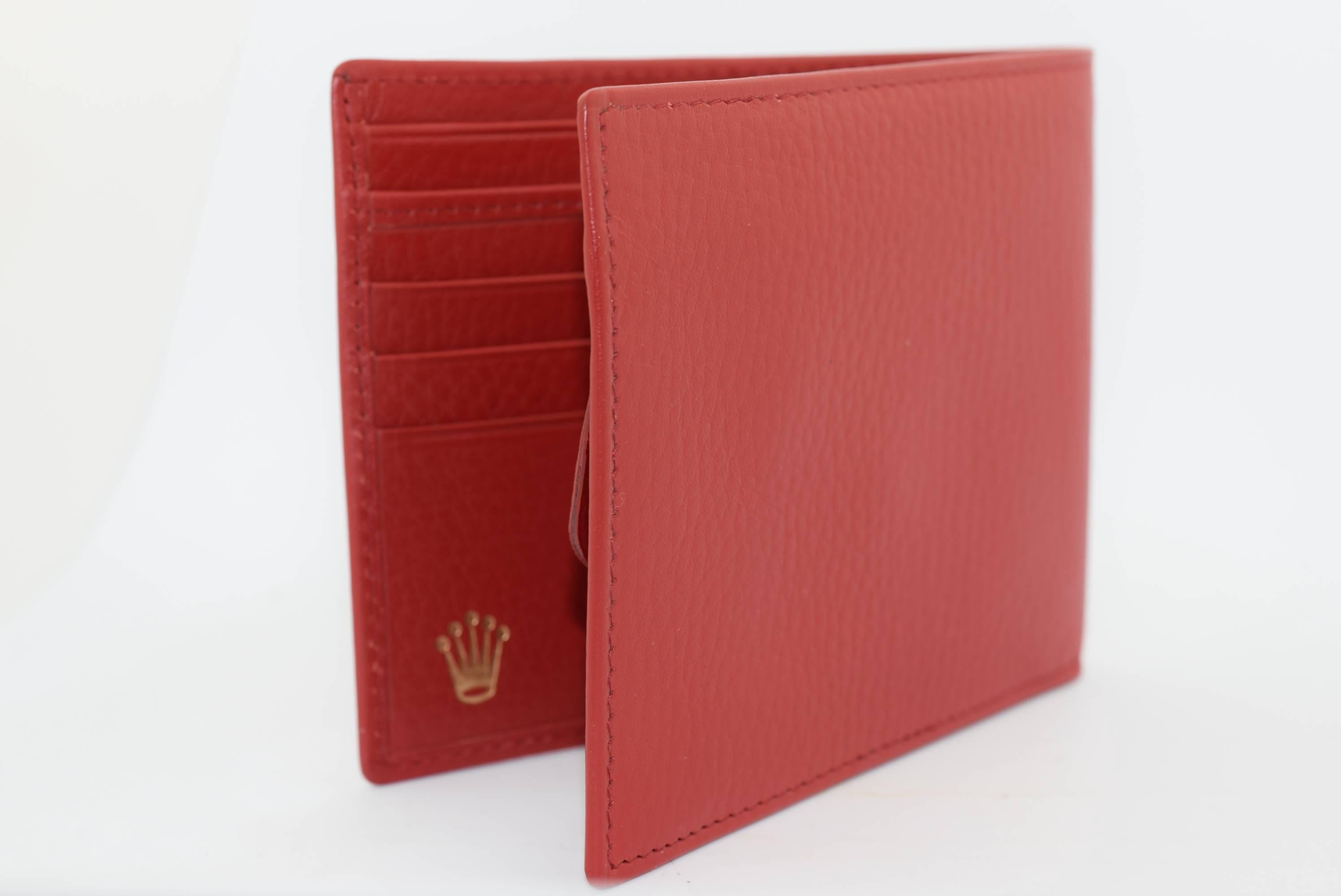 rolex wallet red