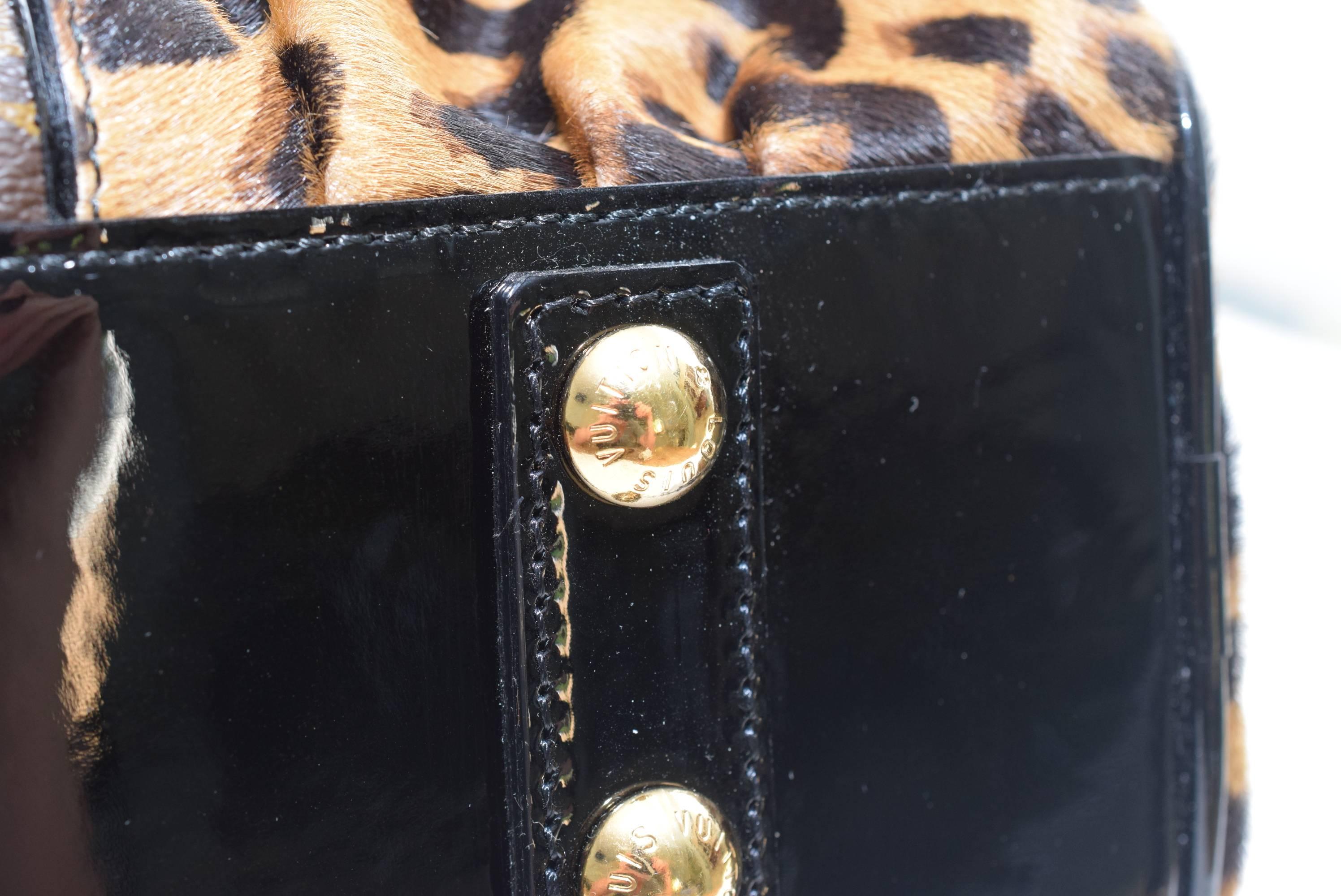 Women's or Men's RARE Limited Edition Louis Vuitton Monogram & Leopard Pony Hair Adele Bag